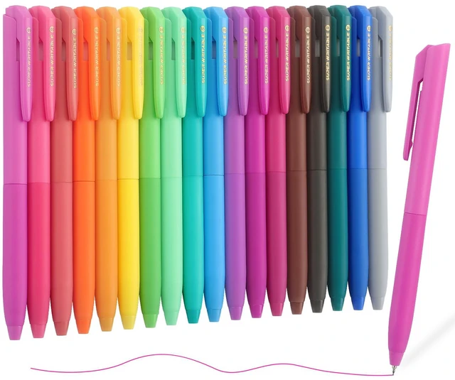 Main image of Colored Gel Pens, 0.5mm Quick Dry Fine Point Pen, 18 PCS | Smooth Writing Pens for Note Taking and Journaling