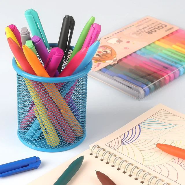 Alt view image 6 of 7 - Colored Gel Pens, 0.5mm Quick Dry Fine Point Pen, 18 PCS | Smooth Writing Pens for Note Taking and Journaling