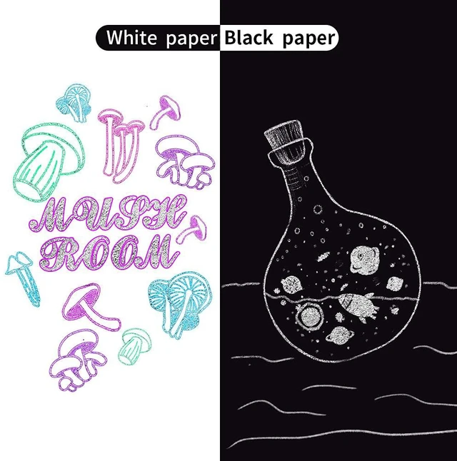 Alt view image 4 of 6 - Double Line Markers Outline Pens, Squiggles Shimmer Outline Marker Set, 16 Colors Doodle Shimmer Pen for Drawing, Making Card, Craft Project