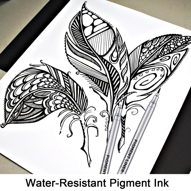 Alt view image 4 of 7 - Micro-Pen Fineliner Pens, Black Pigment Liner Multiliner Archival Ink Micro Fine Point Pens for Drawing, Sketching, Journaling, Doodling, 9 Pack