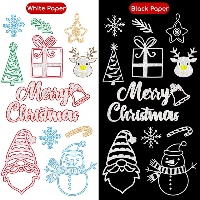 Alt view image 3 of 6 - 24 Pack Double Line Outline Markers, Squiggles Shimmer Markers Set, Self Outline Metallic Glitter Marker Pens for Christmas,Art, Drawing, Writing, Greeting Cards, DIY, Scrapbook, Easter Eggs