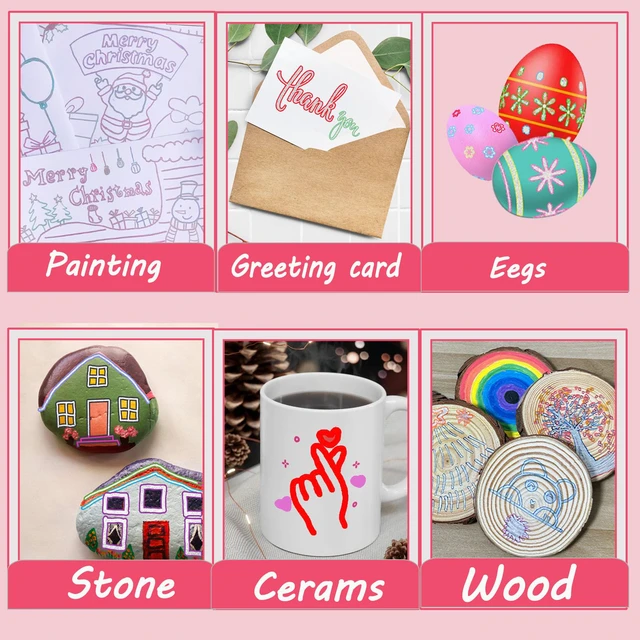 Alt view image 6 of 6 - 24 Pack Double Line Outline Markers, Squiggles Shimmer Markers Set, Self Outline Metallic Glitter Marker Pens for Christmas,Art, Drawing, Writing, Greeting Cards, DIY, Scrapbook, Easter Eggs