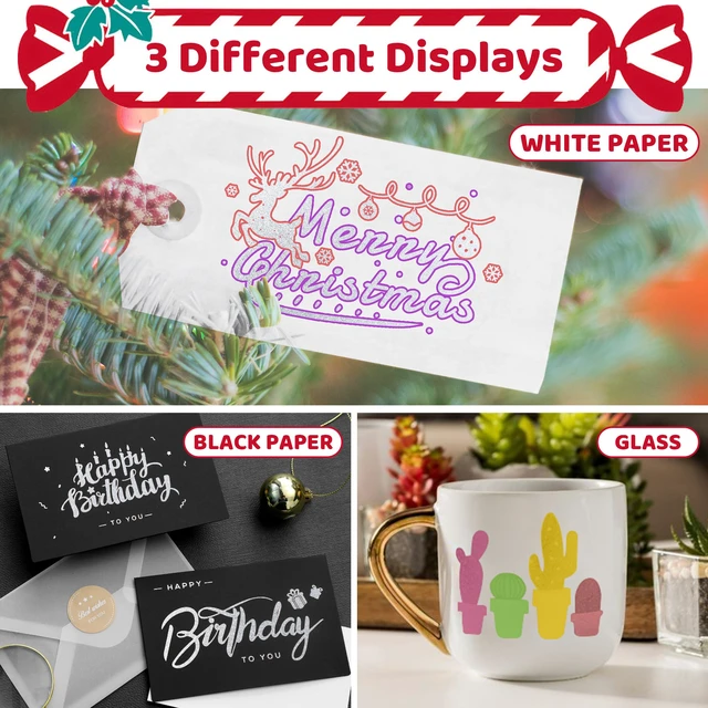 Alt view image 5 of 6 - Stocking Stuffers, Shimmer Outline Glitter Markers, Chriatmas Stocking Stuffers Gifts Trendy Stuff12 Super Squiggles Metallic Glitter Pens For Chriatmas Gifts
