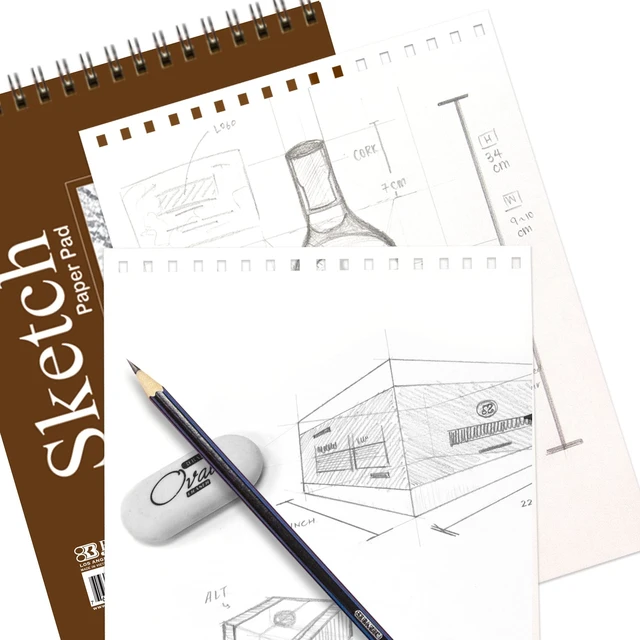 Alt view image 5 of 7 - Sketch Pad 50 Sheet 6" X 8", Top Bound Spiral Sketchbook Drawing Pads, Sketching Paper Coloring Book for Artist Kids School, 1-Pack