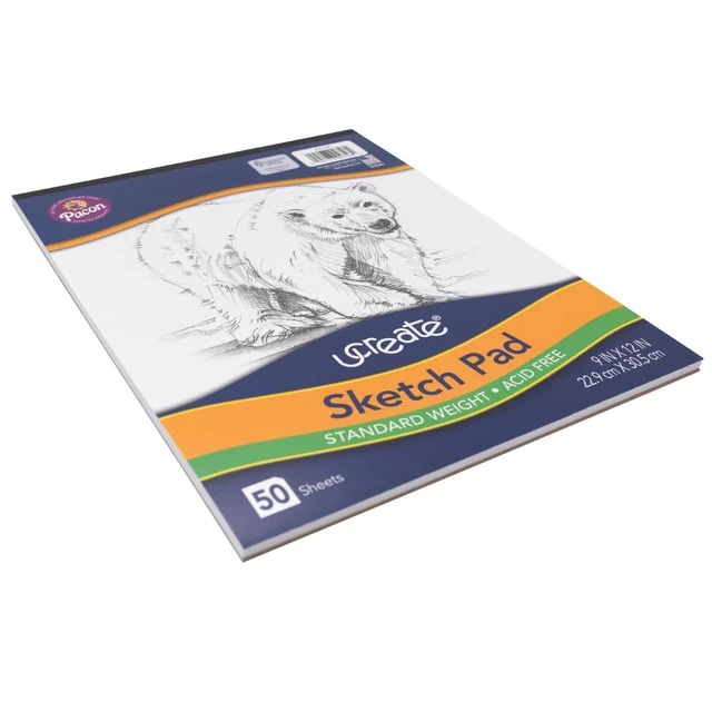Alt view image 2 of 5 - Sketch Pad, Standard Weight, 9" x 12", 50 Sheets | Supports classroom learning, crafts and creative activities