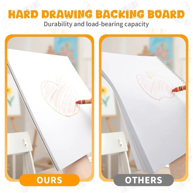 Alt view image 6 of 7 - Drawing Pad for Kids, 6x9 Sketch Book, 2-Pack, 80 Sheets Each | Portable Glue-Bound Sketch Pad, 110gsm Acid-Free Paper, Kids Art Supplies for Drawing, School, Travel & Creative Activities