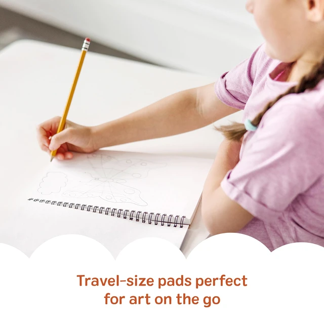 Alt view image 4 of 7 - Drawing Paper, Sketch Pad, 3-Pack Bundle for Coloring, Writing or Painting (6 x 9 inches) - 50 Sheets Each, Kids Drawing Pad & Art Supplies for Kids Ages 3+