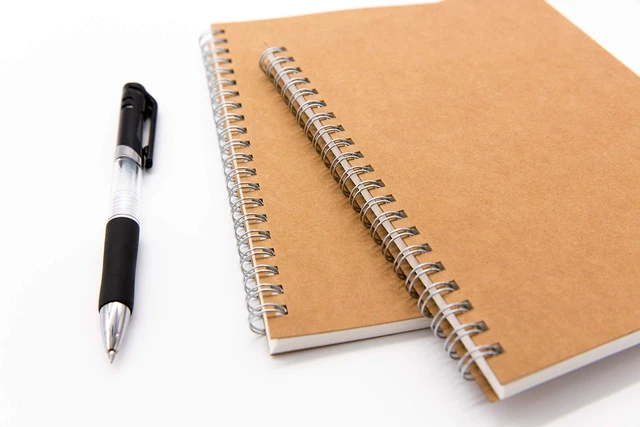 Alt view image 6 of 6 - Soft Cover Spiral Notebook Journal 2-Pack, Blank Sketch Book Pad, Wirebound Memo Notepads Diary Notebook Planner with Unlined Paper, 100 Pages/ 50 Sheets, 7.5 inch x 5.1 inch (Brown)