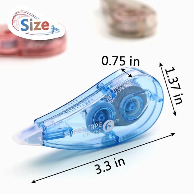 Alt view image 2 of 7 - Correction Tape 6-Pack, 3 Colors (Blue/Pink/Brown) | Smooth Application, Instant Dry, No Smudge