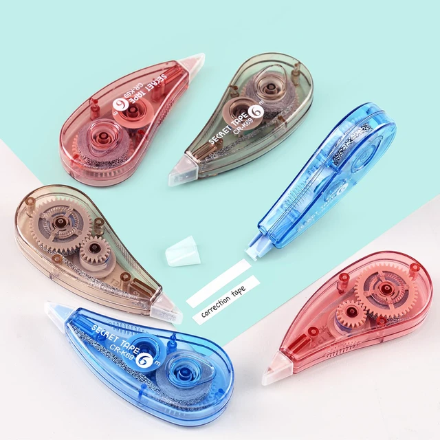 Alt view image 7 of 7 - Correction Tape 6-Pack, 3 Colors (Blue/Pink/Brown) | Smooth Application, Instant Dry, No Smudge