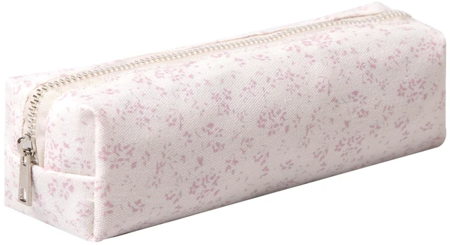 Main image of Cute Pencil Case Aesthetic Student Pencil Pouch Coin Pen Pouch Cosmetic Bag Office Stationery Organizer For Kids Teen School (Z-Pink flower)