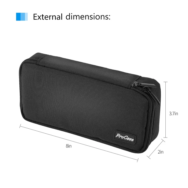 Alt view image 3 of 7 - Pencil Case Pen Bag for School Students Boys and Girls -Black | Large Capacity Desk Pencil Holder Pouch with Double Zipper, Portable Stationery Organizer for School Office Supplies