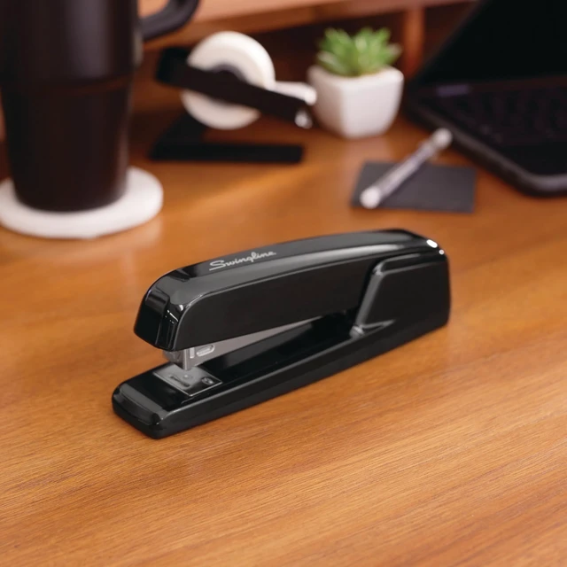 Alt view image 6 of 7 - Stapler, 30 Sheet Capacity, 747 Business Stapler, Jam Free, Anti-Microbial, Metal, Black (74741)