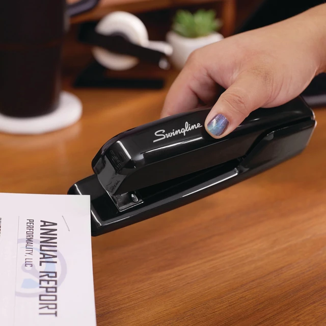 Alt view image 7 of 7 - Stapler, 30 Sheet Capacity, 747 Business Stapler, Jam Free, Anti-Microbial, Metal, Black (74741)