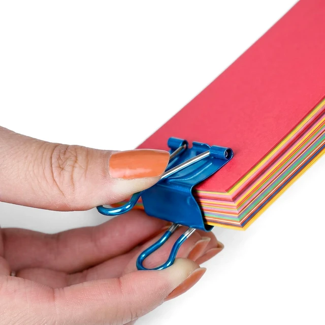 Alt view image 6 of 7 - Easy Grip Medium Binder Clips, Assorted Metallic Colors, 12 Pack (31054)