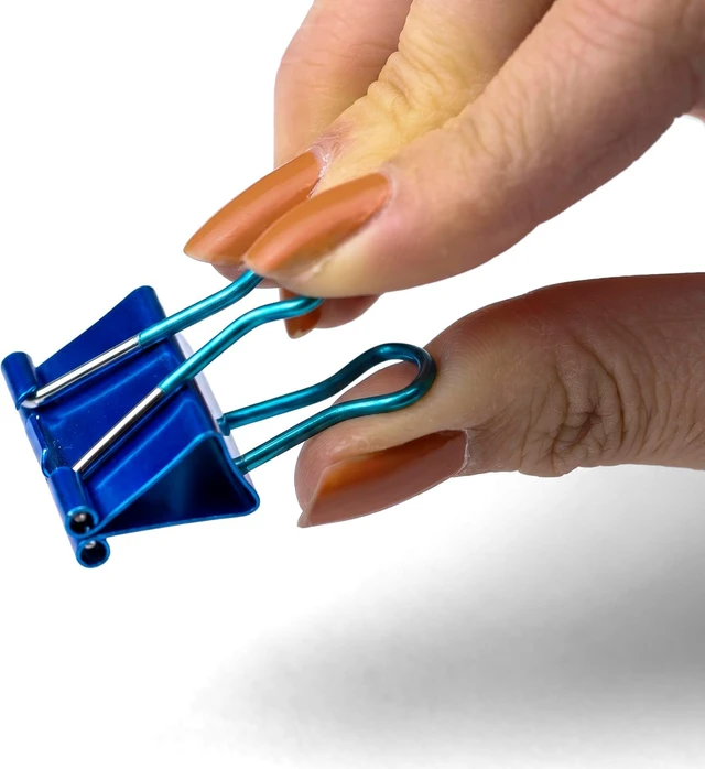 Alt view image 7 of 7 - Easy Grip Medium Binder Clips, Assorted Metallic Colors, 12 Pack (31054)