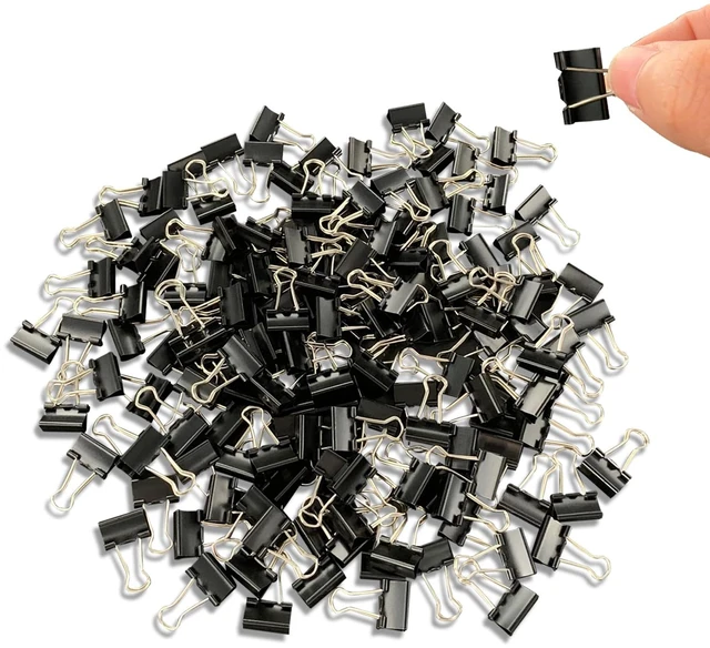 Main image of 240Pcs Mini Binder Clips, 5/8 inch(15mm), Paper Clamps Small Size for Office Supplies, Black