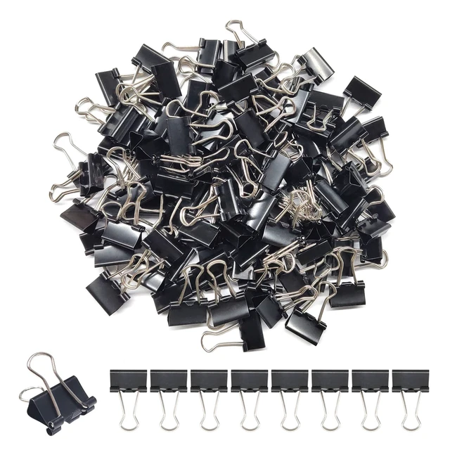 Alt view image 2 of 6 - 240Pcs Mini Binder Clips, 5/8 inch(15mm), Paper Clamps Small Size for Office Supplies, Black