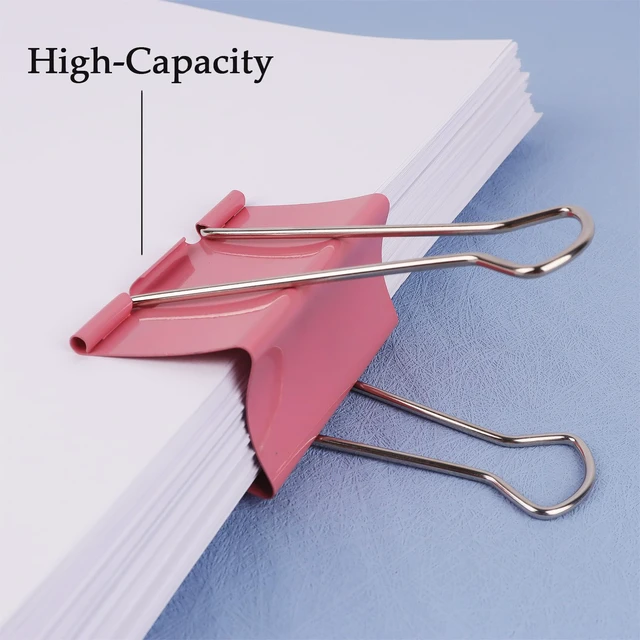 Alt view image 5 of 7 - Mega-Sized 3-Inch Premium Colored Binder Clips - 8-Pack Featuring 4 Distinct Colors, 2 Extra Large Clips Each