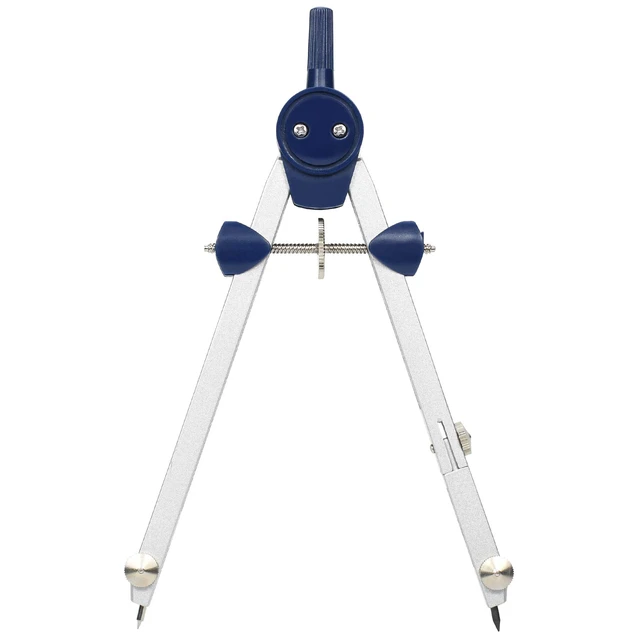 Alt view image 4 of 7 - 9Pc Geometry Set Metal Compass, Geometry Precision Tool (Blue) | Circle Drawing Tool and Architecture, Drafting Kits for Engineer with Shatterproof Storage Box