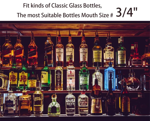 Alt view image 7 of 7 - 12 Pack Liquor Pour Spout With Dust Caps - Bottle Pourers for Alcohol, Olive Oil - Speed Pourers, Bar Bartender Accessories