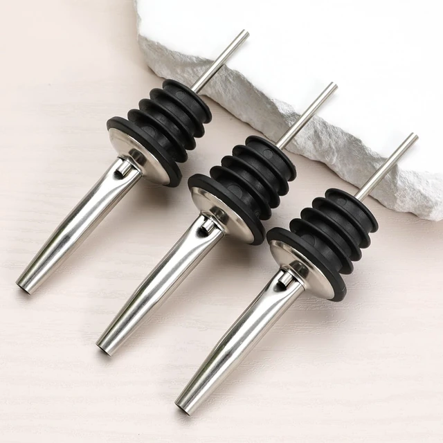 Alt view image 2 of 4 - (12 Pack Stainless Steel Classic Bottle Pourers w/Tapered Spout