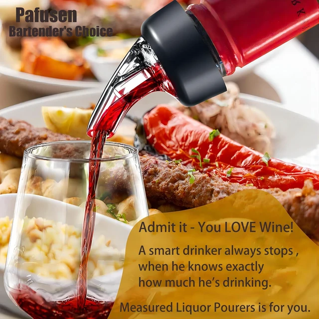 Alt view image 2 of 7 - 3 Pack Measured Liquor Pour Spout, Liquor Bottle Pourers, Measure Pour Spout for Liquor Bottles, Bottle Pourers for Alcohol, Shot Pourer Cocktail Liquor Dispenser Bar Bartending Tool -1oz/30ml