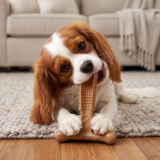 Alt view image 4 of 7 - Bam-Bones Plus T-Bone Dog Chew, Beef, 4in, 10-30 lb Heavy Chewers | Nylon & bamboo fiber; Moderate to heavy chewers; Dogs 10-30 lbs; Non-splintering; Textured dental nubs; Beef flavor