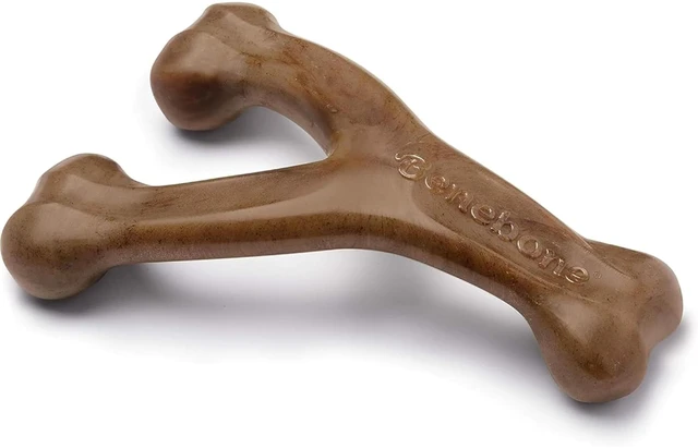 Main image of Wishbone Dog Chew Toy for Aggressive Chewers, Real Bacon, Small | Durable, Super Chewer, Made in USA, Dog Bones, Long-Lasting, A Size for Every Dog, Keeps Them Busy