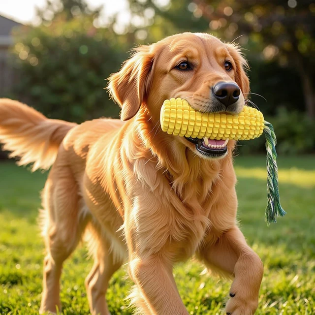 Alt view image 4 of 7 - Dog Chew Toys for Aggressive Chewers, Indestructible Tough Dog Toys | Durable Squeaky Interactive Puppy Teeth Chew Corn Stick Toy for Small Medium Large Breed