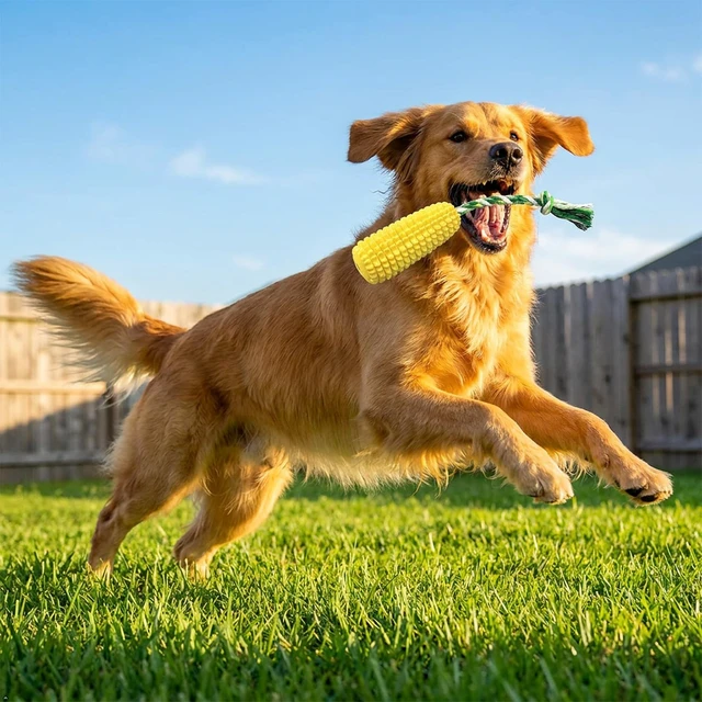 Alt view image 5 of 7 - Dog Chew Toys for Aggressive Chewers, Indestructible Tough Dog Toys | Durable Squeaky Interactive Puppy Teeth Chew Corn Stick Toy for Small Medium Large Breed