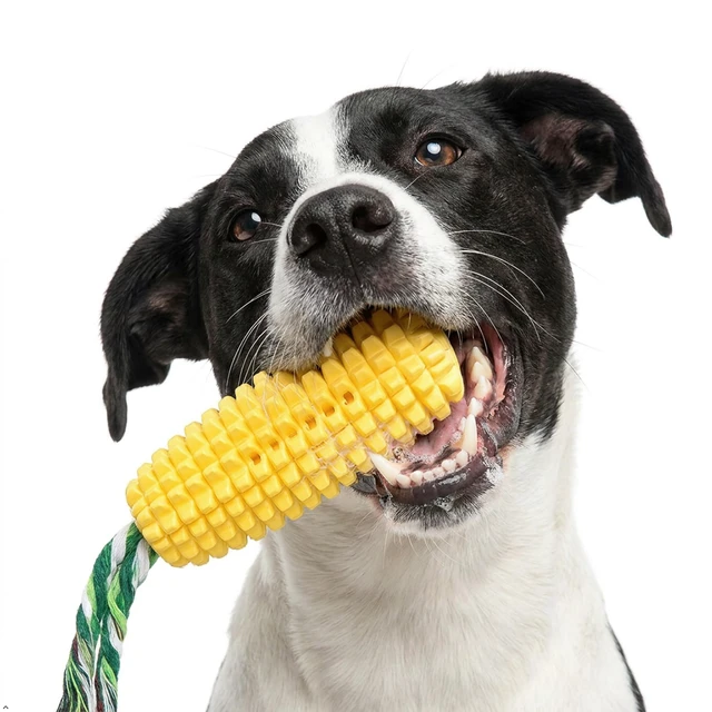 Alt view image 6 of 7 - Dog Chew Toys for Aggressive Chewers, Indestructible Tough Dog Toys | Durable Squeaky Interactive Puppy Teeth Chew Corn Stick Toy for Small Medium Large Breed