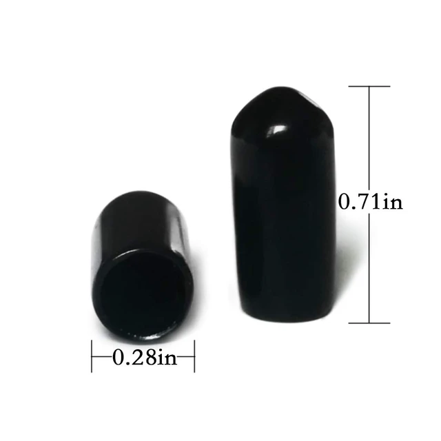 Alt view image 2 of 7 - 200Pcs liquor spout covers,Pourers Spouts Covers Dust Rubber Caps for Olive Oil Liquor Bottles (Black)