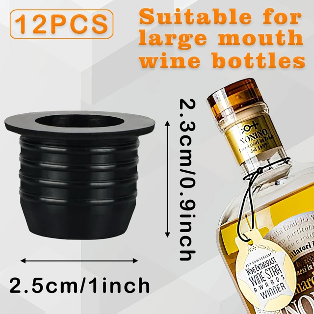 Alt view image 2 of 7 - 12 Pack Liquor Pour Spout Adapters, Pour Spouts for Large Neck Liquor Bottles, Liquor Bottle Pourers for Alcohol Olive Oil up to 1 inch/25 mm Neck