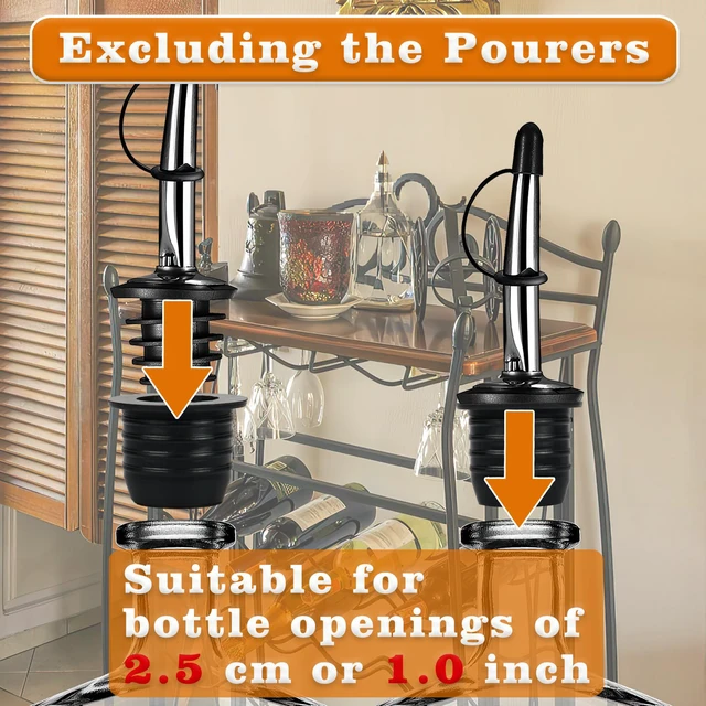 Alt view image 4 of 7 - 12 Pack Liquor Pour Spout Adapters, Pour Spouts for Large Neck Liquor Bottles, Liquor Bottle Pourers for Alcohol Olive Oil up to 1 inch/25 mm Neck