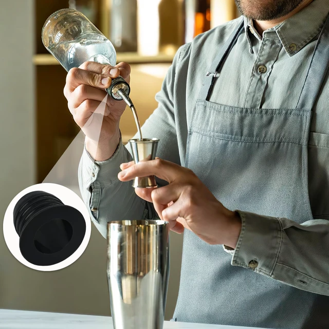 Alt view image 7 of 7 - 12 Pack Liquor Pour Spout Adapters, Pour Spouts for Large Neck Liquor Bottles, Liquor Bottle Pourers for Alcohol Olive Oil up to 1 inch/25 mm Neck