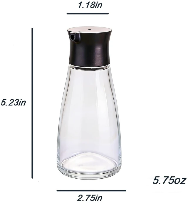 Alt view image 2 of 5 - 2-Piece Glass Soy Sauce Dispenser Set with Spout, 5.75 oz | Glass bottles with pour spouts for soy sauce, shoyu, vinegar, olive oil, kitchen and dining table use.