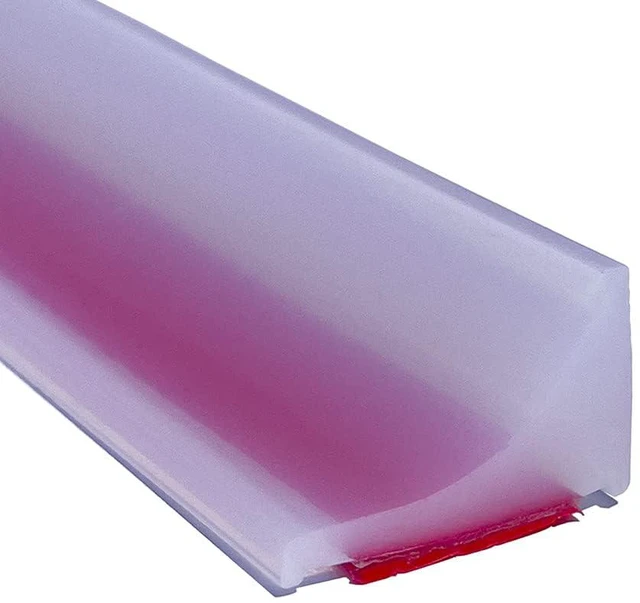 Main image of 39 Inch Shower Threshold Water Dam Barrier,Transparent | Flexible Silicone Shower Door Bottom Seal for Water Stopper,Self Adhesive Water Blocker for Bathtub Countertop