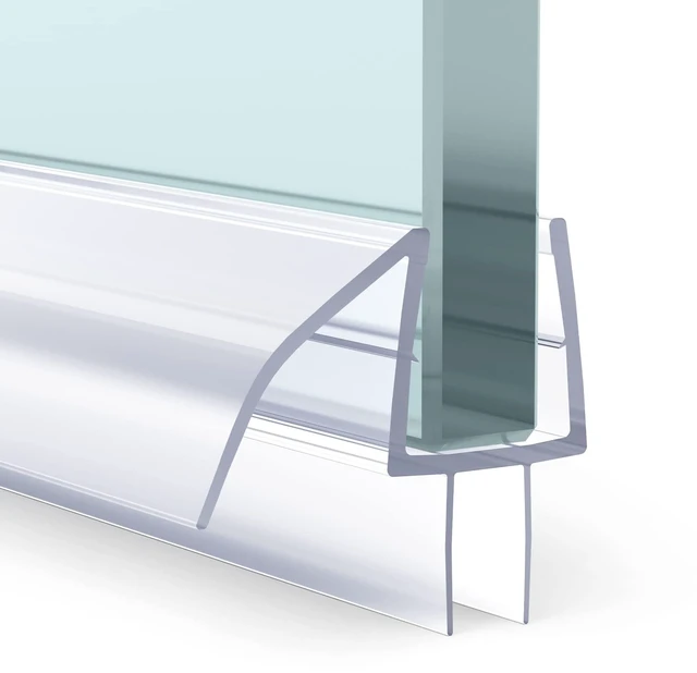 Main image of 3-Pack 15.75" Shower Door Bottom Seal for 3/8"(10mm) Glass - 3 Section Segmented Shower Installation Kit Frameless Glass Door Seal Strip