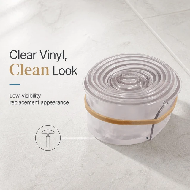 Alt view image 3 of 6 - Vinyl Shower Door Bottom Sweep, 36 x 1, Clear (Single Pack) | Clear, Single Pack