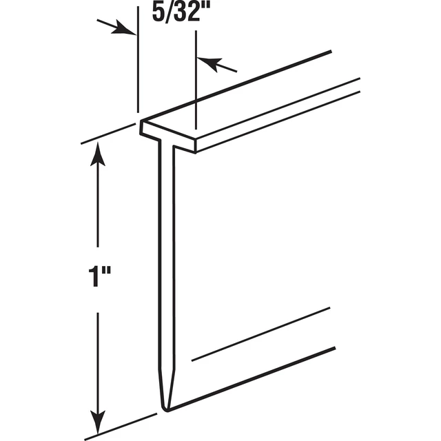 Alt view image 6 of 6 - Vinyl Shower Door Bottom Sweep, 36 x 1, Clear (Single Pack) | Clear, Single Pack