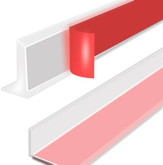 Main image of 39 Inch Shower Threshold Water Dam, Silicone Barrier Shower Door Bottom Seal Strip, Self Adhesive Waterproof Barrier, for Kitchen Countertop Sink, Cooktop, BathroomSemitransparent