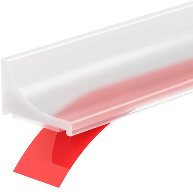 Main image of 39Inch Shower Threshold Water Dam, Self-Adhesive Silicone Shower Barrier Water Stopper Shower Door Bottom Seal Strip Shower Splash Guard for Bathroom Kitchen Bathtub