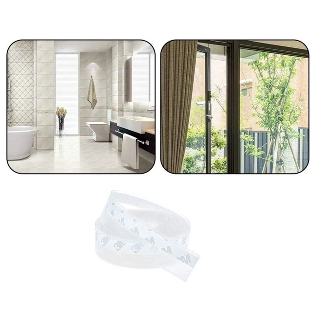 Alt view image 3 of 7 - Door Strip Bottom, House and Glass Shower Door Seal Strip for Side of Door(Transparent), 1" x 16.4'