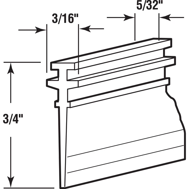 Alt view image 2 of 4 - Vinyl Shower Door Bottom Seal, 36-Inch, Clear