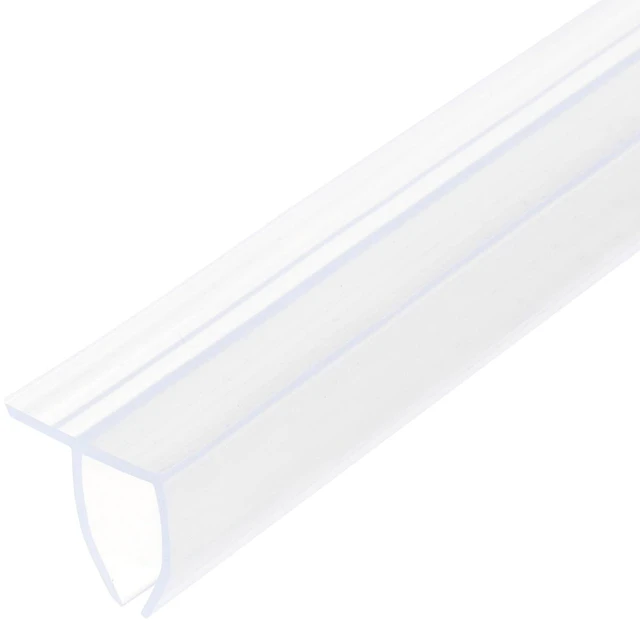 Main image of Shower Door Side Seal, F-Type Shower Door Sweep for 1/4" Glass 86.5" Long Silicone Frameless Glass Door Seal Strip, Stop Shower Leaks, Clear