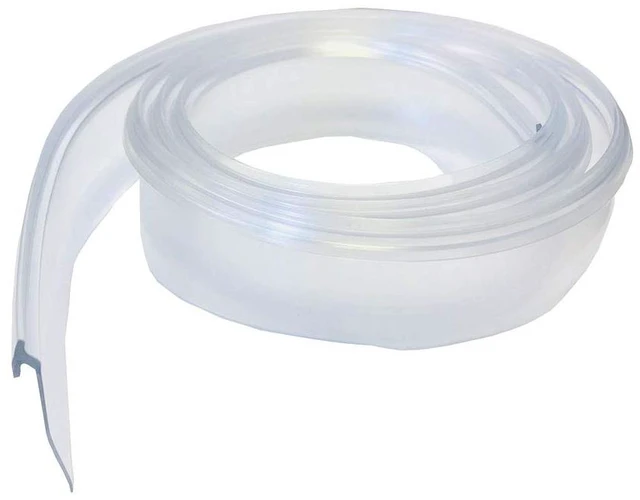 Main image of Clear Vinyl Framed Shower Door Drip Sweep Wipe Seal Angled 36" Long, Made in USA (Clear)