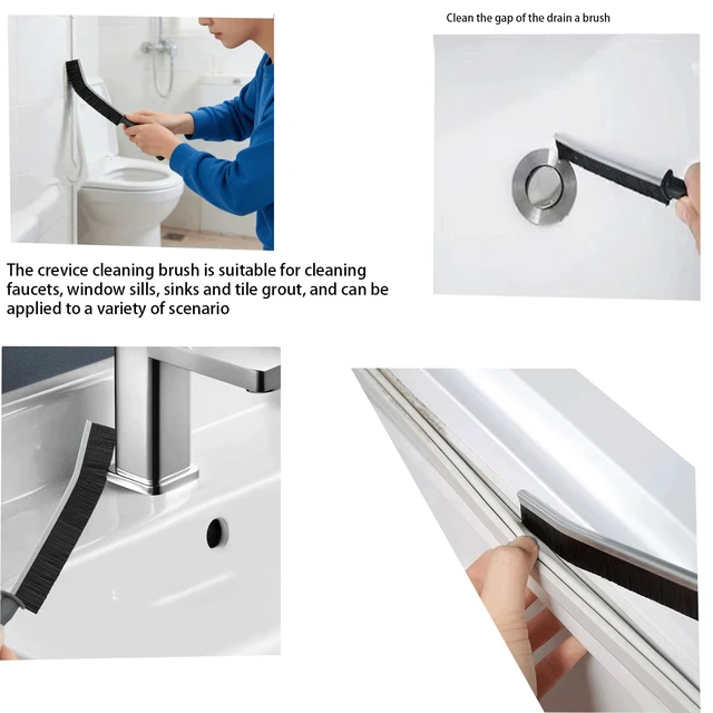 Alt view image 5 of 6 - 16 Pcs Crevice Cleaning Brush Set Multifunctional Hard Bristle Gap Cleaning Supplies Tool for Kitchen Window Track Grout Shower Cup Sink Corner Toilet Bathroom Cleaning Brushes Small Spaces