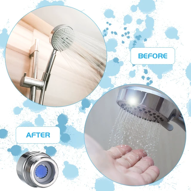 Alt view image 4 of 7 - 1 Set Shower Head Flow Restrictor, 1.2/1.5/1.8/2/ 2.2/2.5 GPM | 1/2 Inch shower flow restrictor ,for Fixed Handheld and Shower Head,0.56 0.54 0.21 in