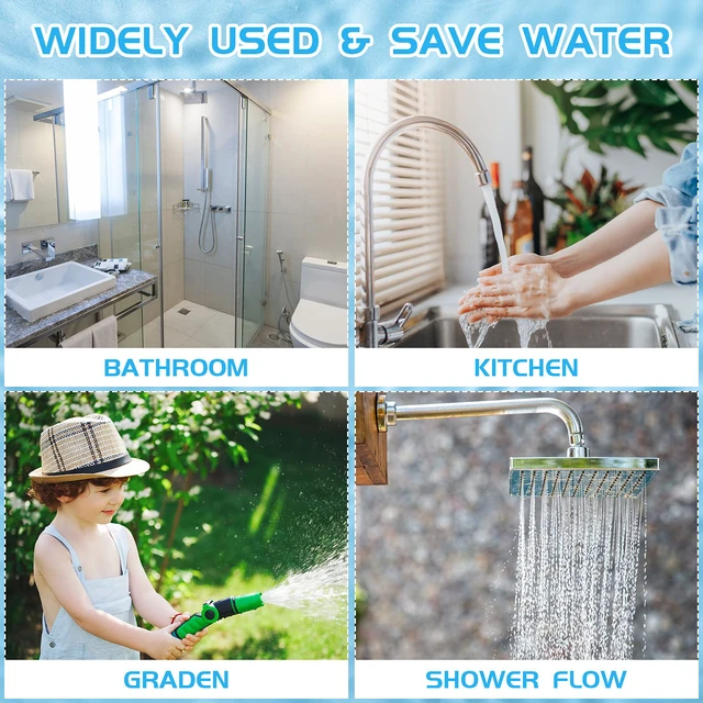 Alt view image 6 of 7 - 1 Set Shower Head Flow Restrictor, 1.2/1.5/1.8/2/ 2.2/2.5 GPM | 1/2 Inch shower flow restrictor ,for Fixed Handheld and Shower Head,0.56 0.54 0.21 in